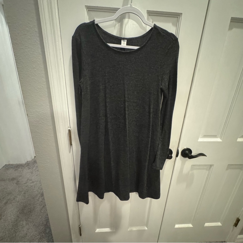 Old Navy Gray Long Sleeve Swing‎ Dress - Size M
